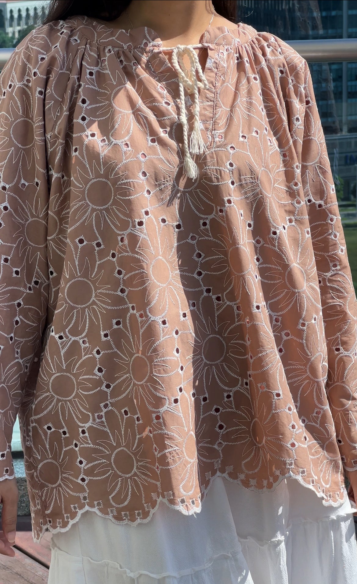 Sunflower Eyelet Top