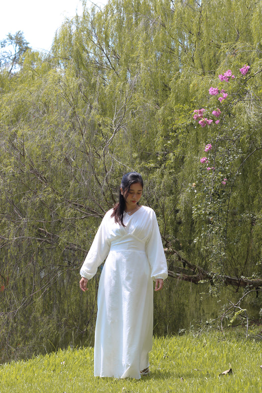 Keisha Long Sleeve Linen Dress