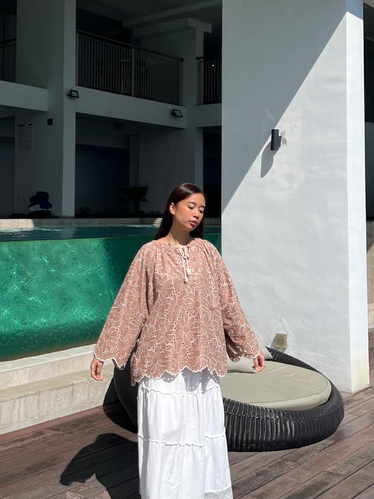Sunflower Eyelet Top